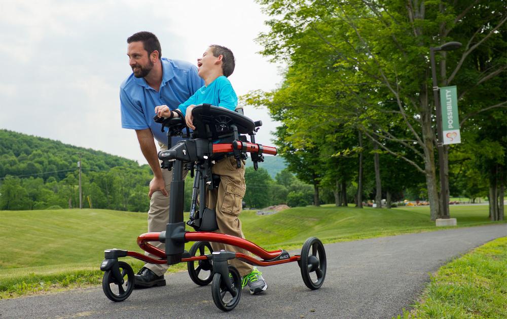 Father and Son with Pacer Gait Trainer